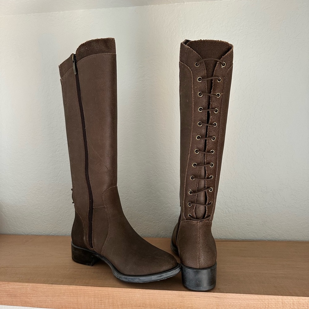 Andre Assous Brown Lace Up Boots